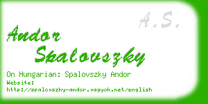 andor spalovszky business card